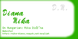 diana mika business card